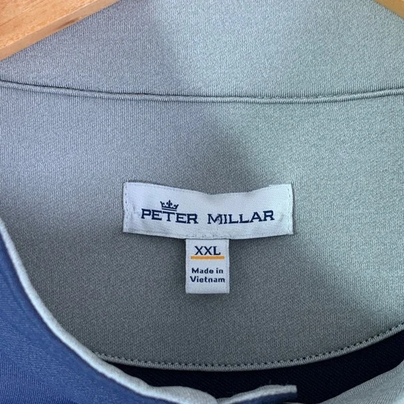 Petet Millar Perth Men 2XL Blue Performance Golf Pullover Stretch Preppy - Picture 4 of 11